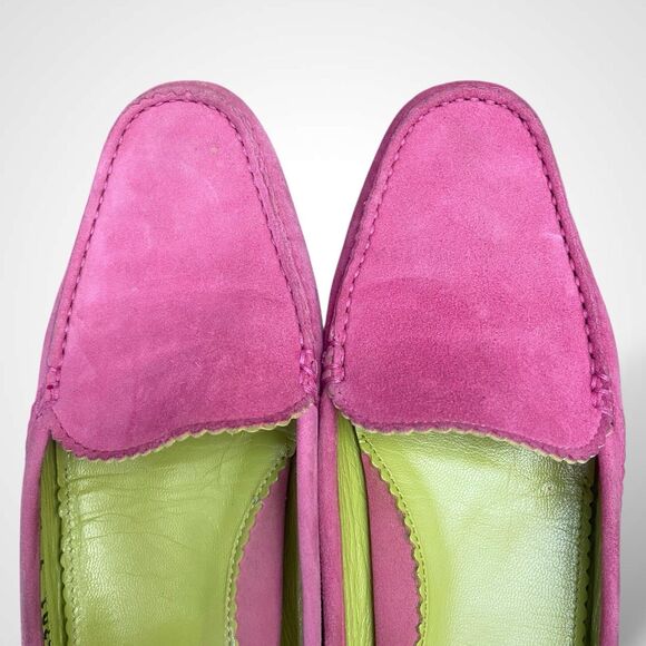 Fieramosca & Co Pink Suede Mule Moccasins Slides Women's Shoes Size 7M Italy - Picture 7 of 8